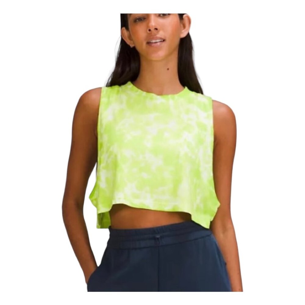 Lululemon All Yours Neon Tie Dye Crop AthleticTop